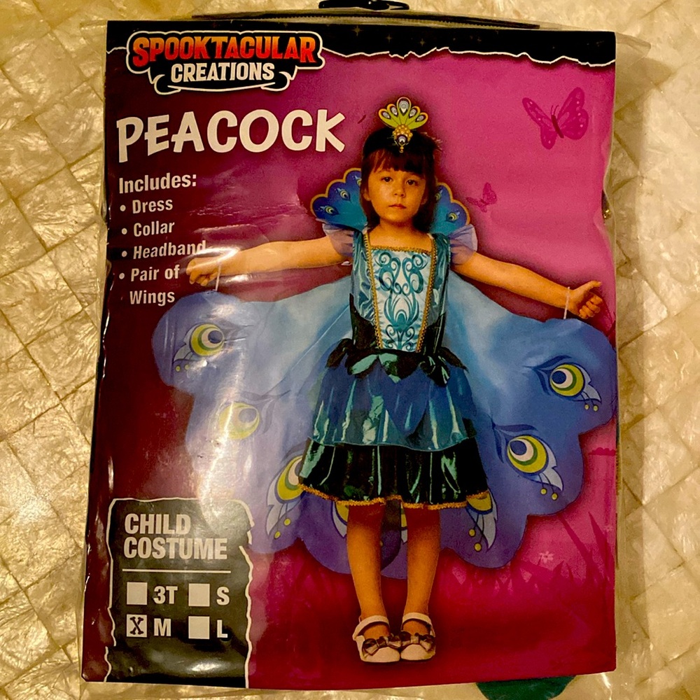 Girls Peacock costume size medium